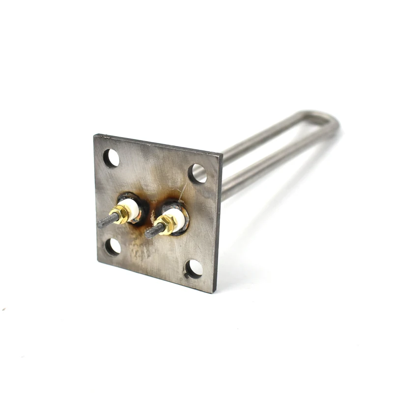 BRIGHT Sus304 Material 230V 1500W Industrial Flanged Immersion Tubular Heater Heating Element With Square Flange