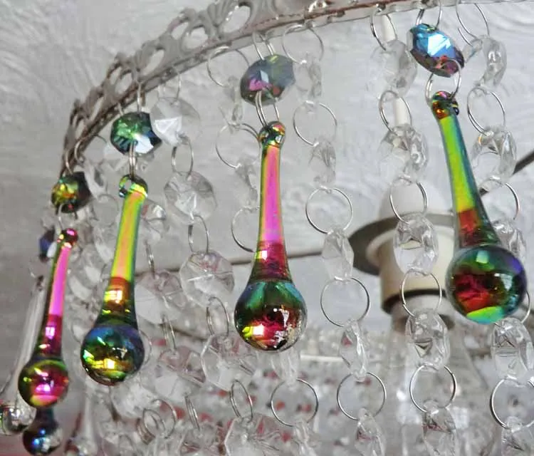 Vitrail Gothic Rainbow Crystals Beads Chandelier Drops MH-12716