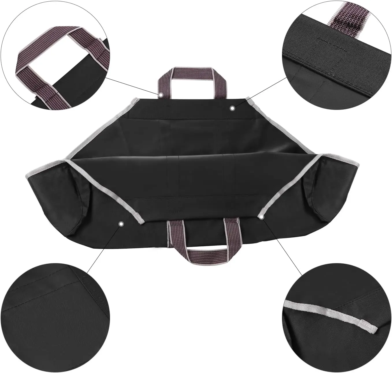 Большой холщовый держатель для дров