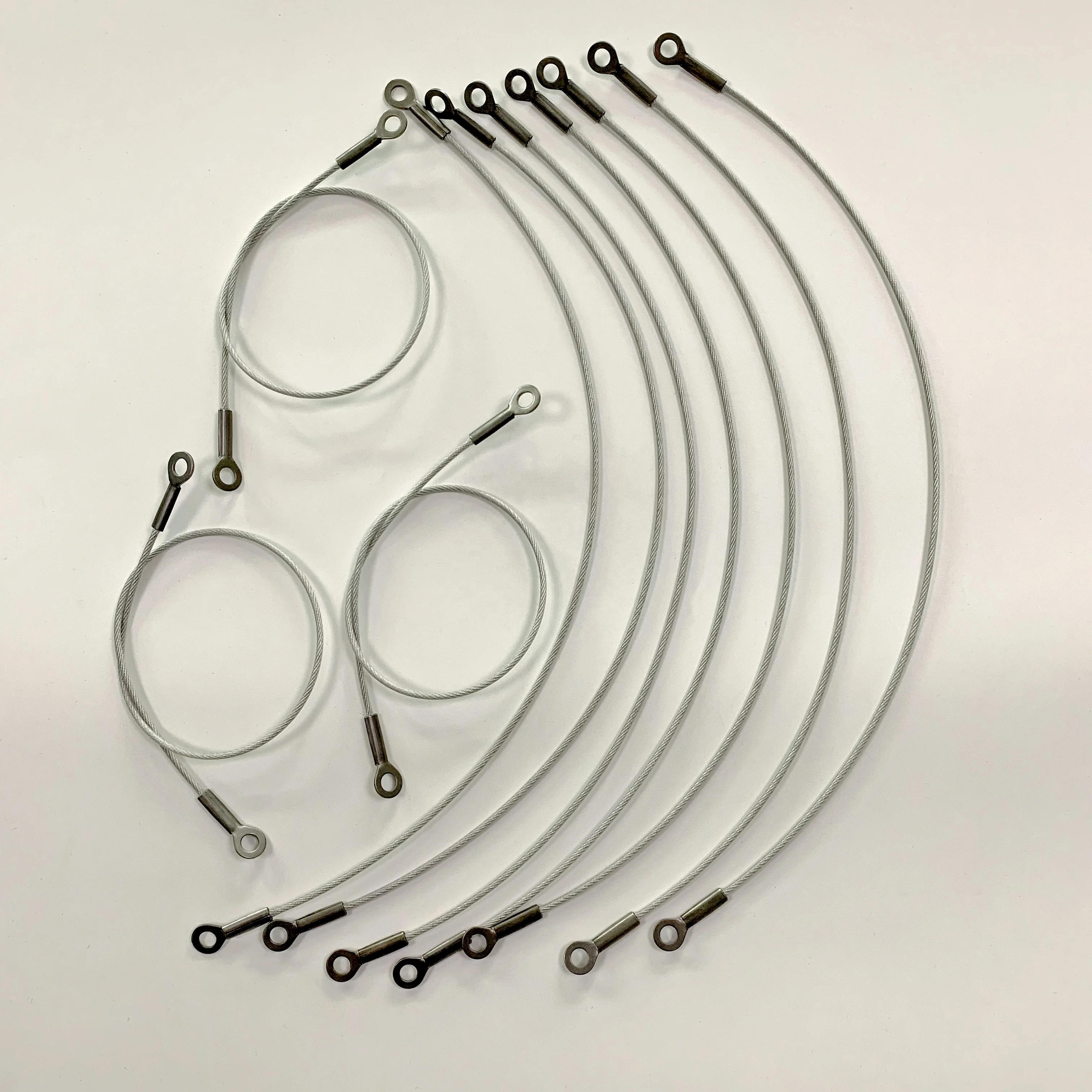 C-Pin 0.8mm-9.5mm wire rope lifting slings 304 316 Stainless Steel Wires Pressed Steel Wire Rope Sling steel cable with looped