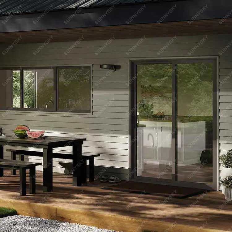 Sunnysky China custom toilet aluminium glass sliding doors aluminum alloy titanium magnesium alloy mute door partition door