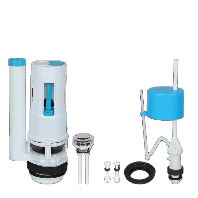 Toilet tank fittings KJ-313 two-piece PP high quality dual-flush toilet cistern fittings