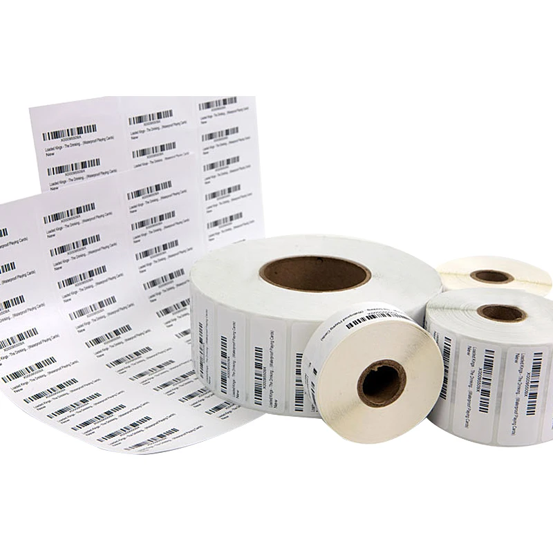 custom Serial number barcode label roll running water code label roll QR code label paper