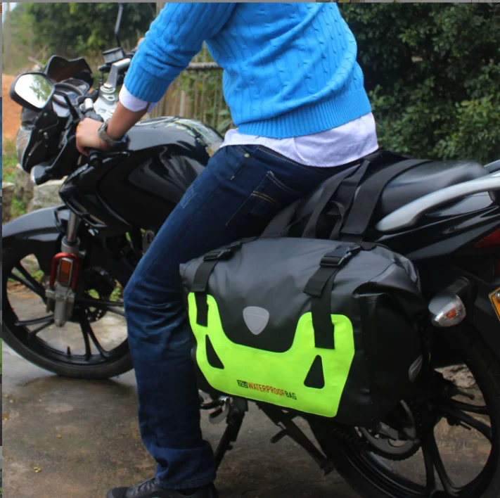 Waterproof Bicycle Tools Tarpaulin  PVC ATV Tank Saddle Bags UTV Motorcycle Cargo Storage Saddlebags Bag