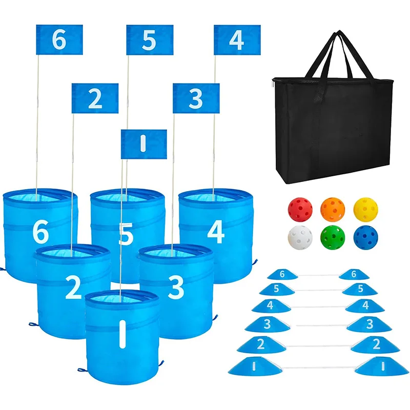 Factory Price Portable Outdoor Backyard Beach Golf Yard Game Bucket Golf Game 6-Hole Set Golf Chipping Game for Adults Family