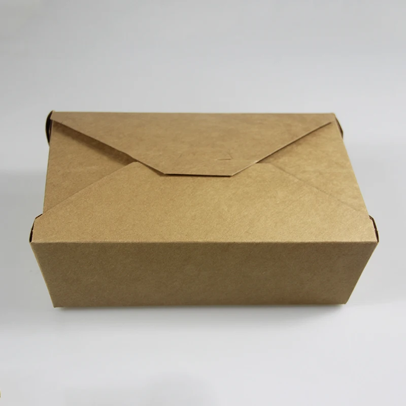 Disposable biodegradable paper food deli delivery container