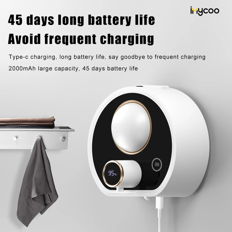 IMYCOO New Arrival Rechargeable Smart Wall-Mounted Soap Dispenser Bathroom Automatic Soap Dispenser With Display