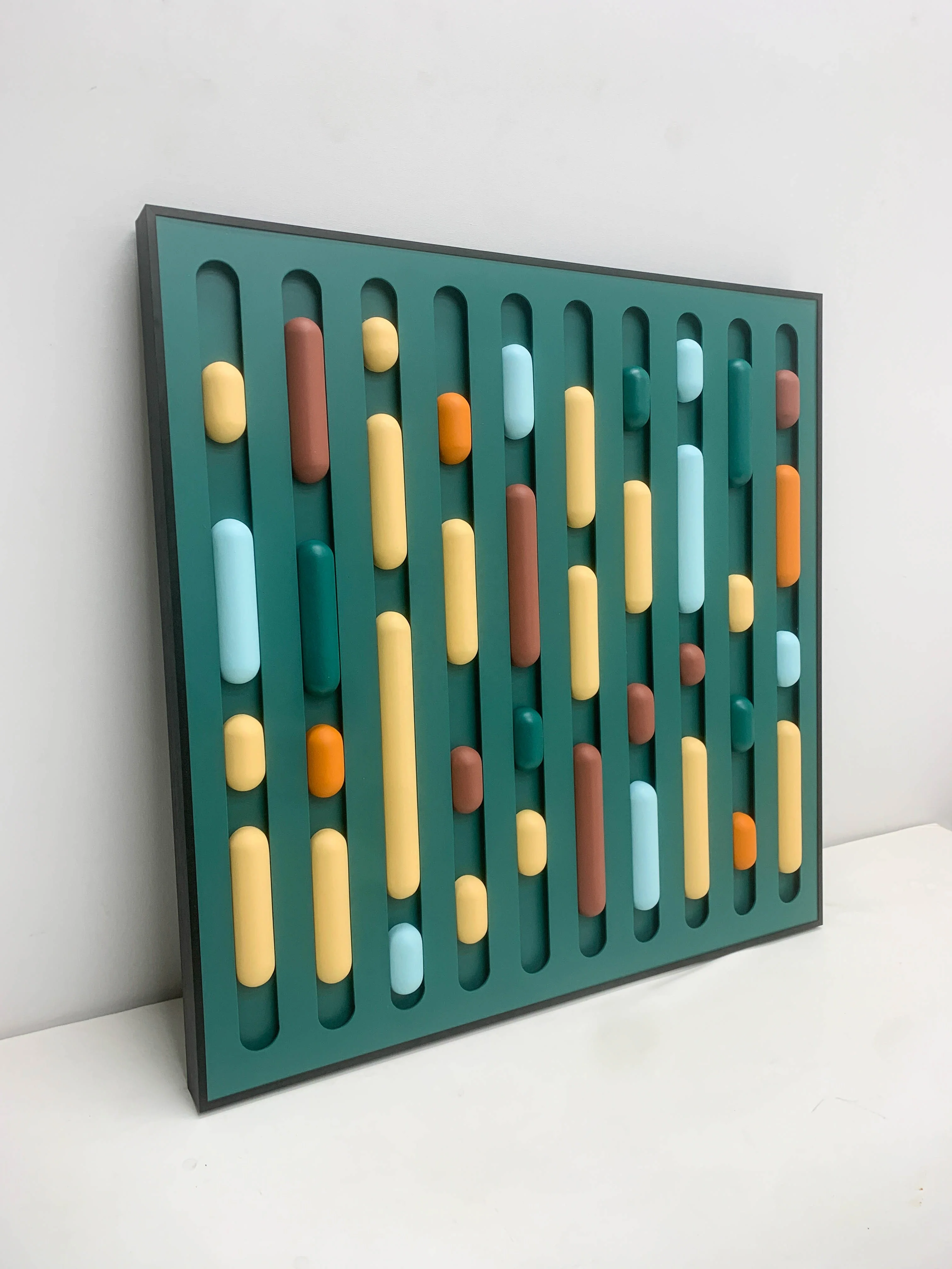 JZ Modern Large 3D  Home Decor Wood Carving Painting Mixed Media Art Artwork Handmade Abstract Wooden Wall Art Frames