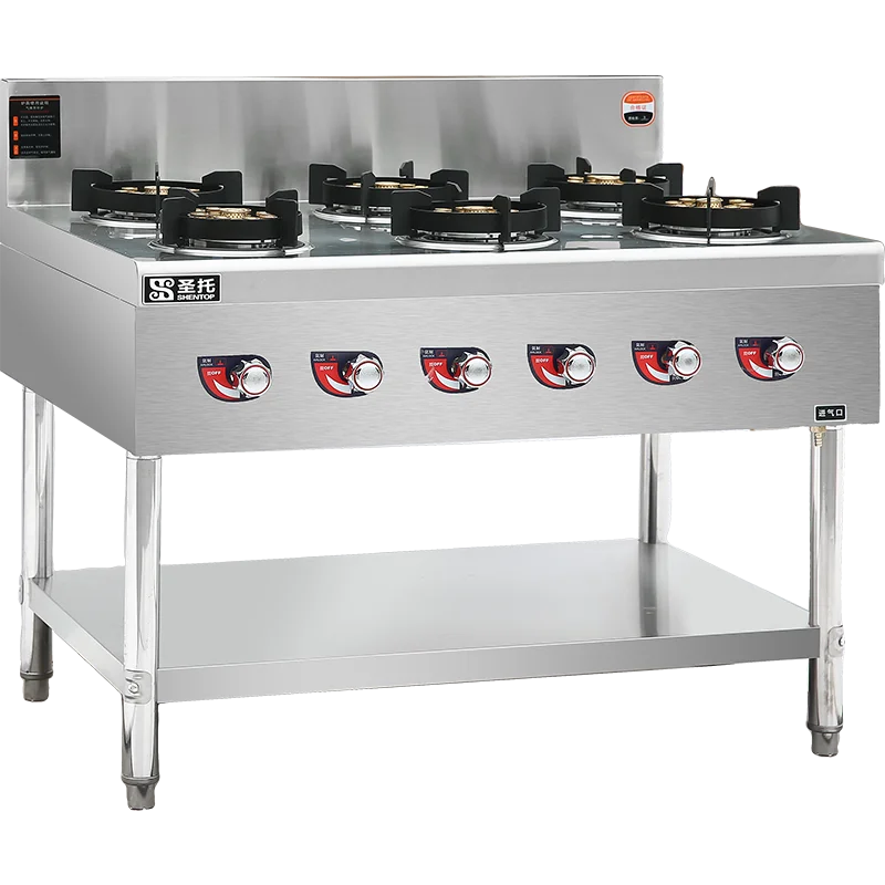 commercial restaurant cooker countertop 6 burner gas stove 4 burners kitchen equipment stand gas Cooktops gas Ranges