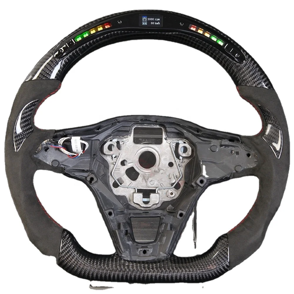 Carbon Fiber Italy Alcantara leather Steering Wheel Fit For Volkswagen VW Golf GTI MK8