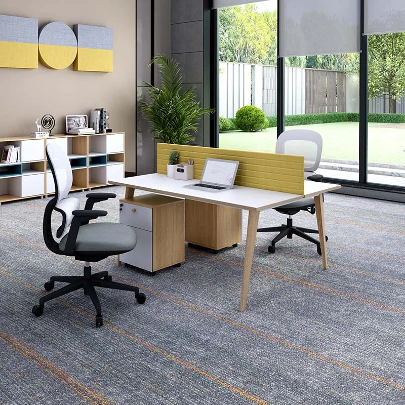 Factory selling 4 people layout office secretary workstation staff modular cubicle office table computer desk