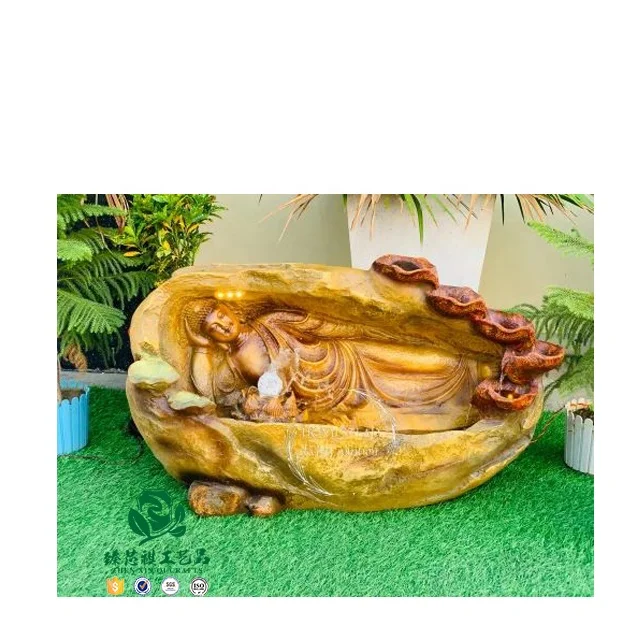 zhen xin qi crafts Handmade Fiberglass Buddha Statue Fountain Manufacturer in Guangdong China