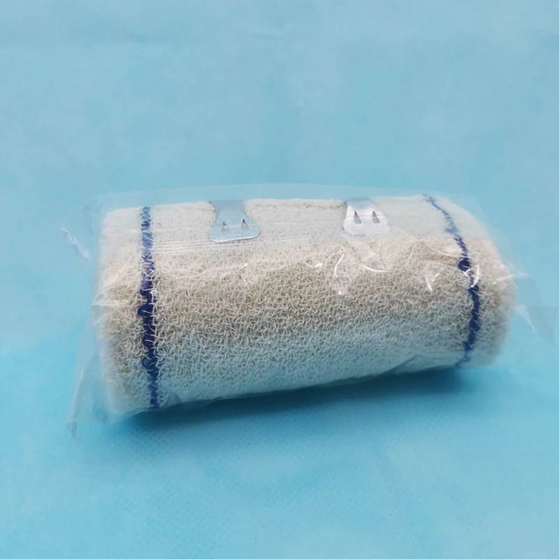 Медицинский бандаж из крепа, эластичный бандаж из крепа с двумя металлическими зажимами