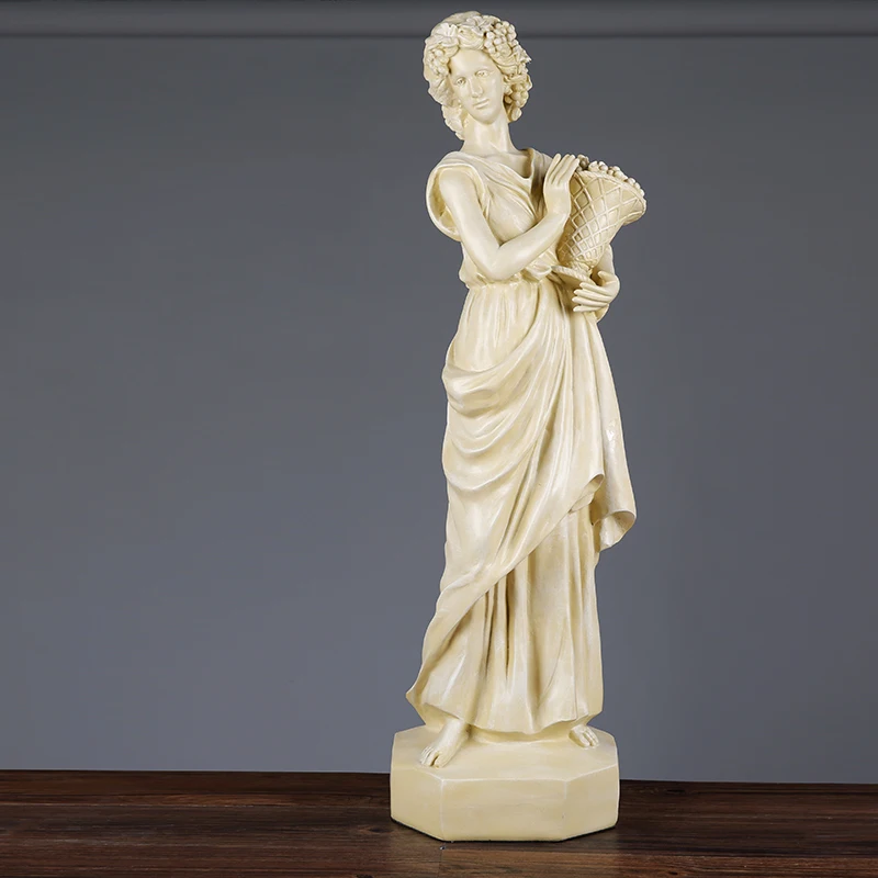 Indoor lady statue Classical sculpture Western Style home Angel Four Seasons Marble resin Statue Ornaments sculpture statue