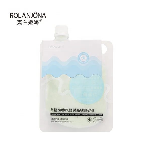 New Arrival Private Label Rolanjona Skin Care Camellia Squalane Exfloiator Brightening Crystal Sea Salt Soothing Body Scrub
