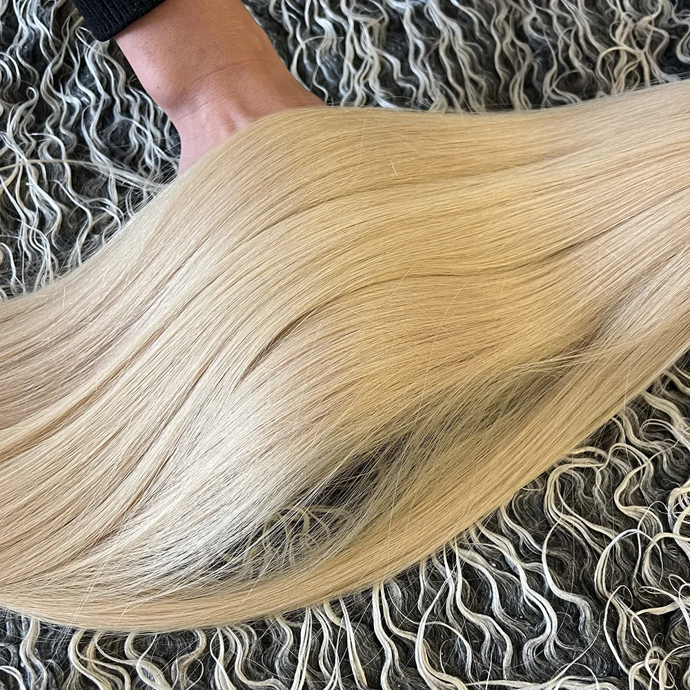 Wholesale 613 Cuticle Aligned Virgin Hair Long Blonde Brazilian Human Hair Extension Russian Blonde Virgin Human Hair Pieces