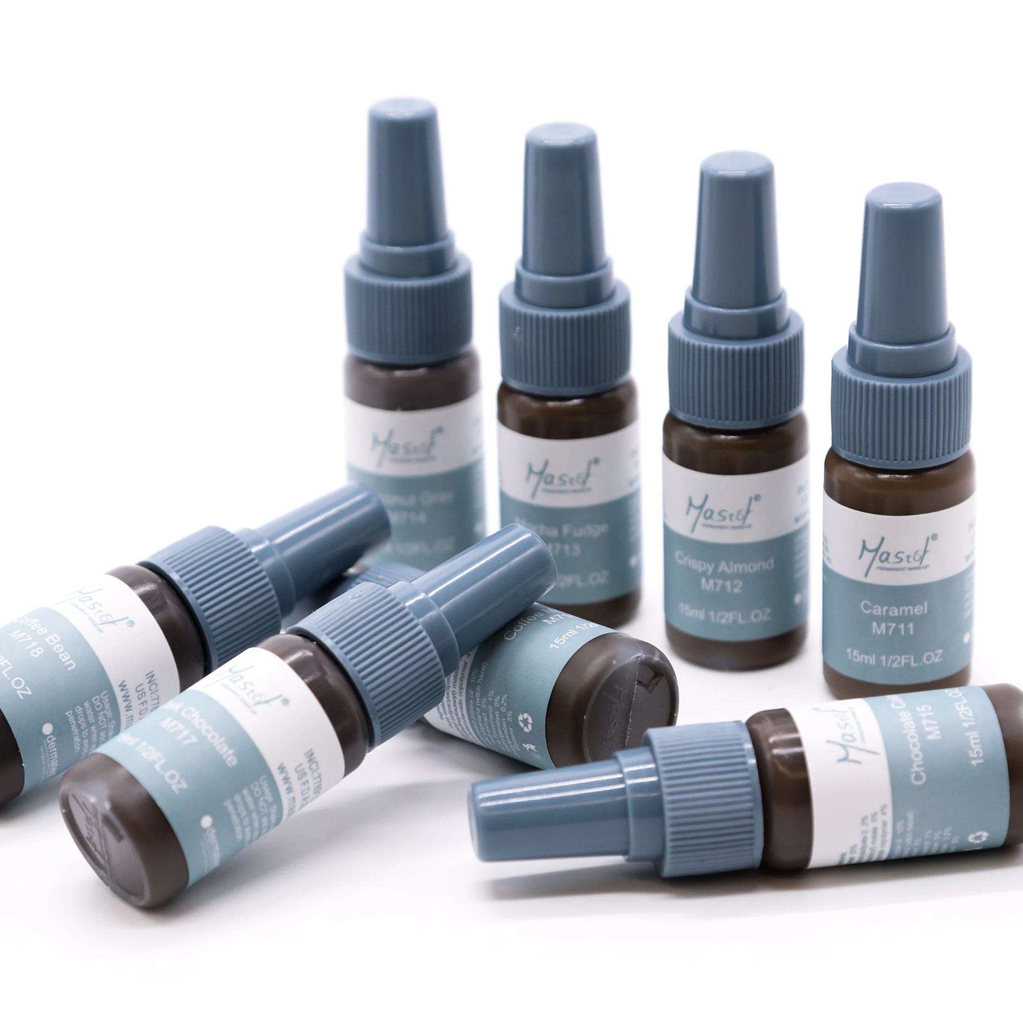 Mastor No Red Blue Color Change Microblading Microshading Eyebrow Cosmetic Tattoo Ink Permanent Makeup Pigment