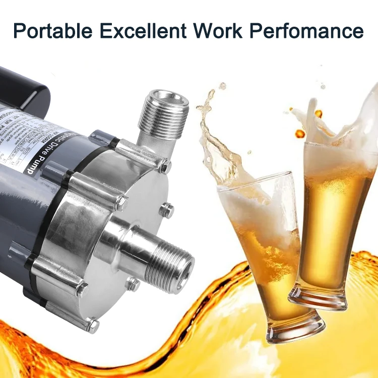 Big Power MP-100rm Stainless Steel Magnetic Driven Circulation Pump Brewing Beer Brewery  Pump 120/130 L/min Hot Water Transfer