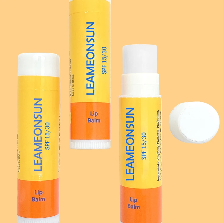 Chapstick with Logo Shea Butter Cheap Moisture Vegan Organic Lip Balm Private Label Fruit Lip Balm Stick (new) SPF 15 5g Cream