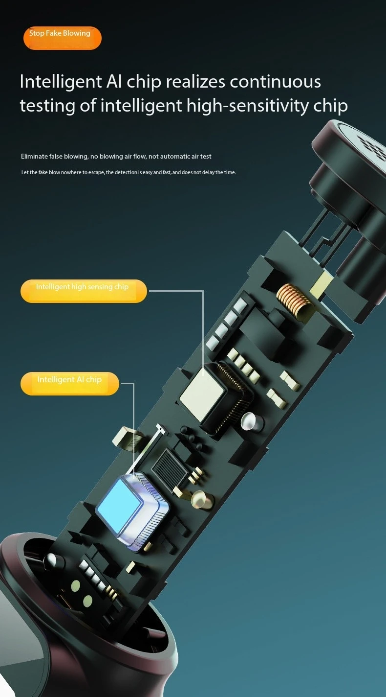 2024 New Item Fast Checking Pump Suction Consumer Alcohol Tester Portable Digital Screen Breath Alcohol Tester