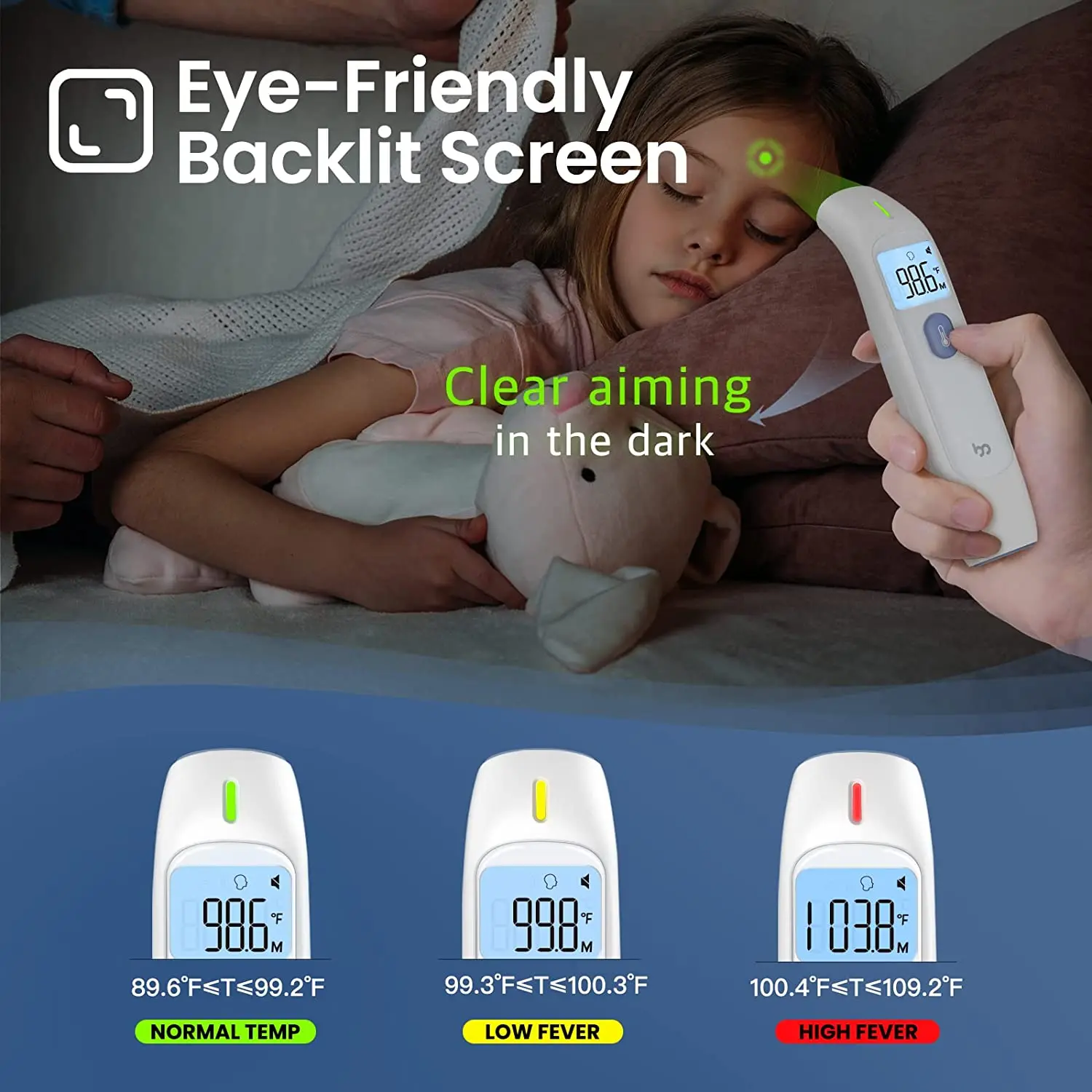 No Contact Thermometer Age Optional Infrared Thermometers for Adults and Children