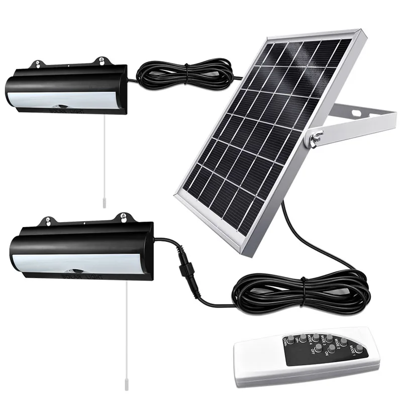 New Model LED Outdoor Motion Sensor Lights Pendant Garden Light 16.4 cord Split Double Head with Remote