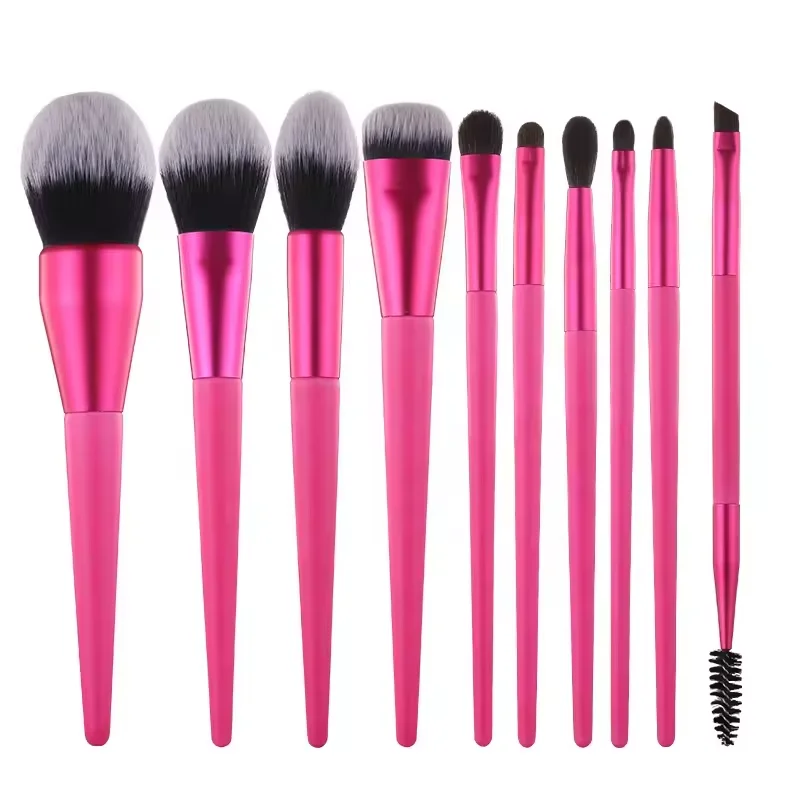 2024 New Arrivals High Quality Black Solid Wood Handle Wool Soft Brush Loose Powder Brush Eye makeup brushes