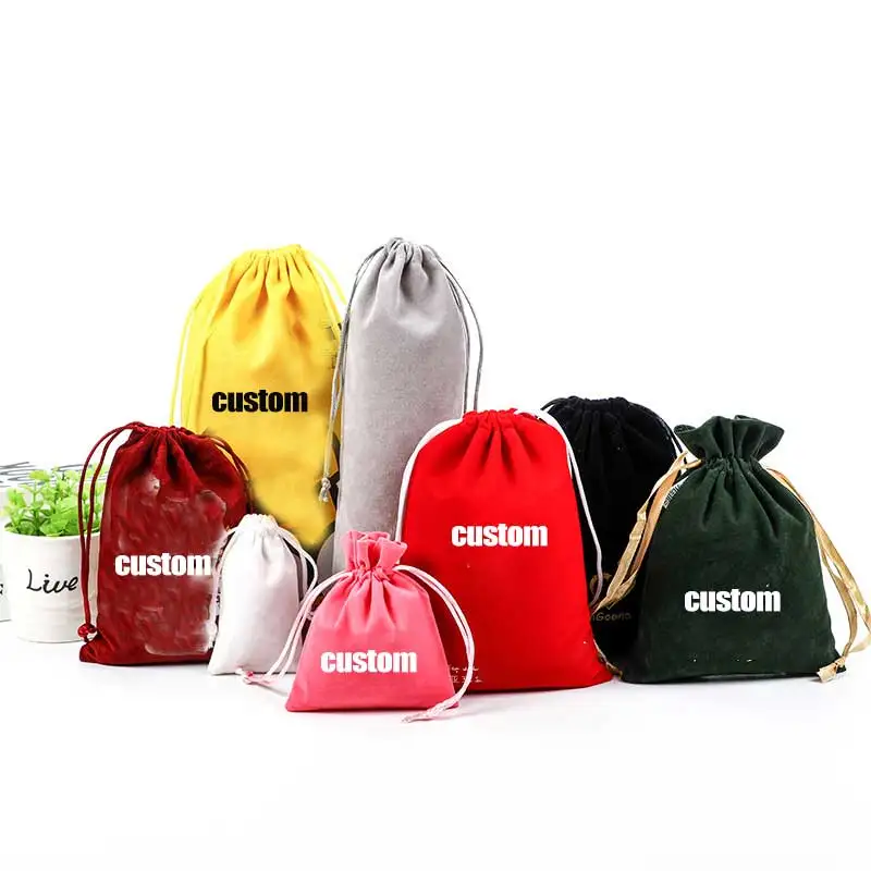 Hot Selling custom logo Printing Drawstring Bags Cotton Drawstring keep it Calico Bag Custom drawstring backpack