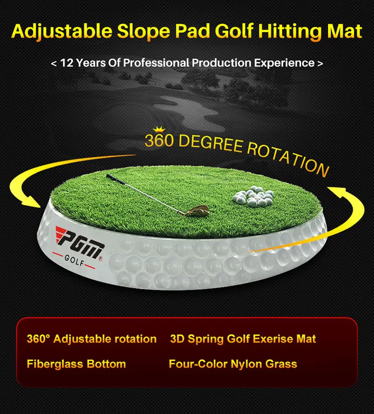 PGM driving range golf hitting mat indoor outdoor swing training 3d anti-slip practice golf hitting mat