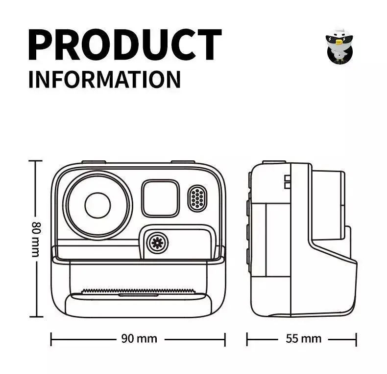 Kids Instant Print Camera For Baby Boys Girls 1080P HD Mini Camera With Thermal Photo Paper Toys Digital Camera Gifts Toys