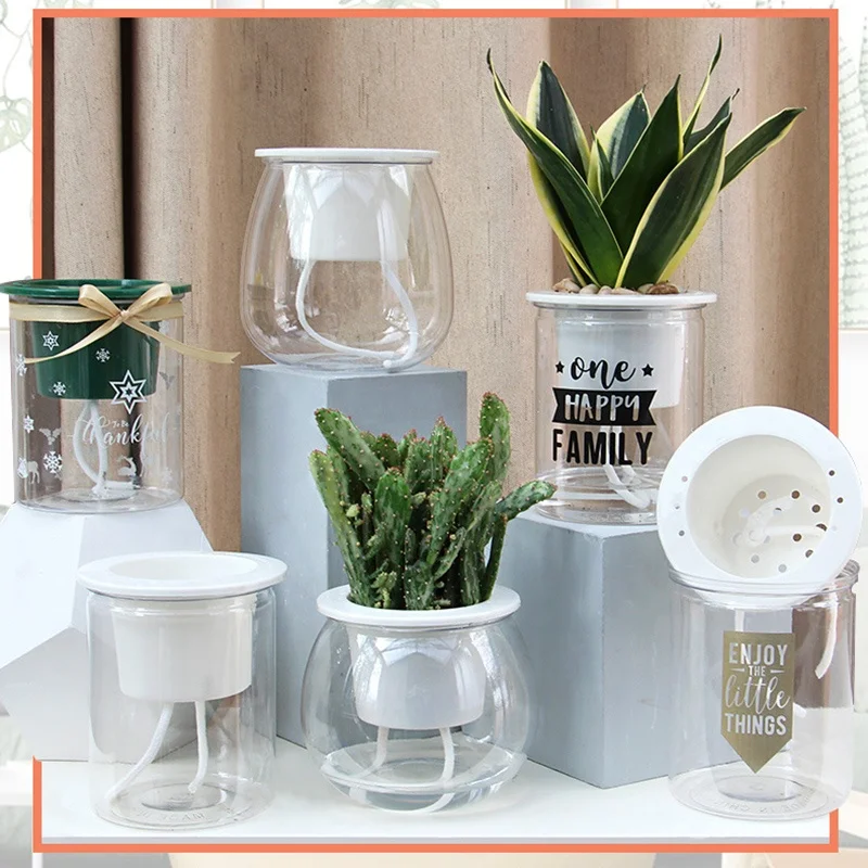 Creative PE Fancy Durable Lazy Flowerpot Self-Watering Flowerpot Is suitable for the home office