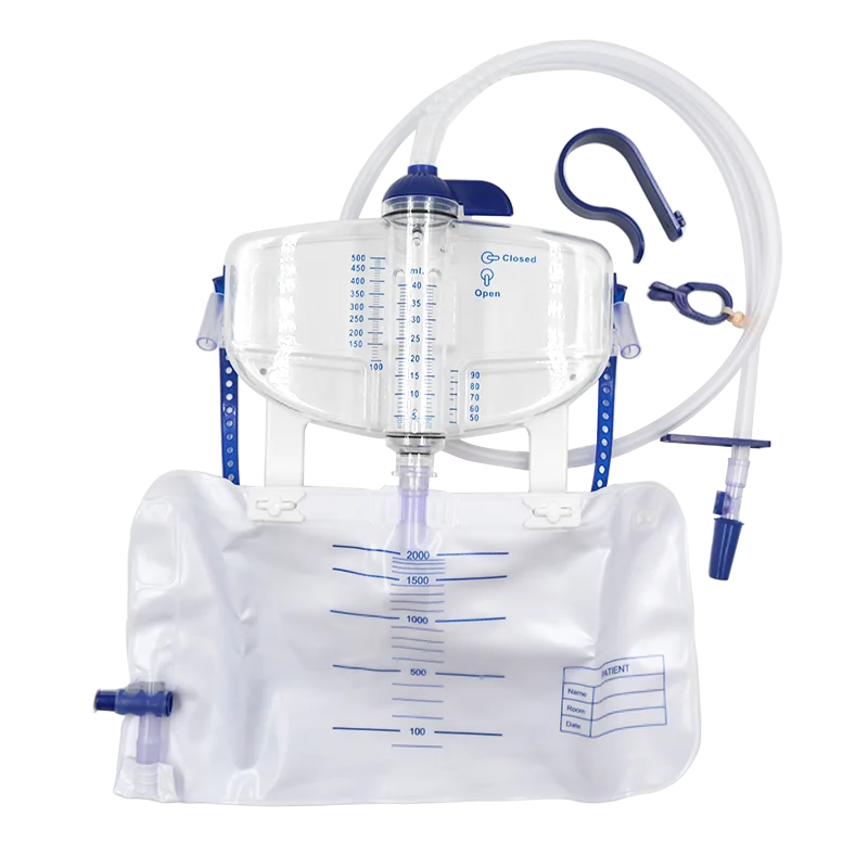 JCMED 2000ml Medical Silicone Urine Collector Bag