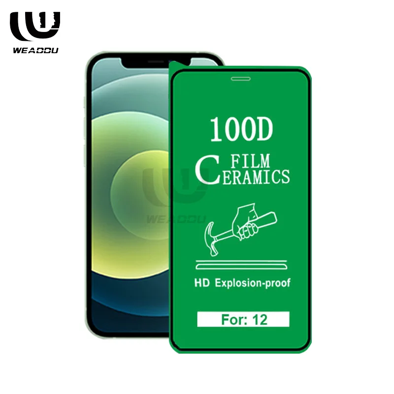 Weaddu Best wholesale price 100D ceramic film For iphone 12 mobile phone screen protector