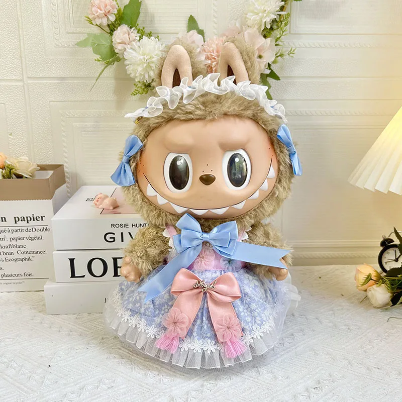 2292 38cm Vinyl Plush Clothing Replacement Doll Dress Suit Cute Dress Outfit Clothes Only Labubu