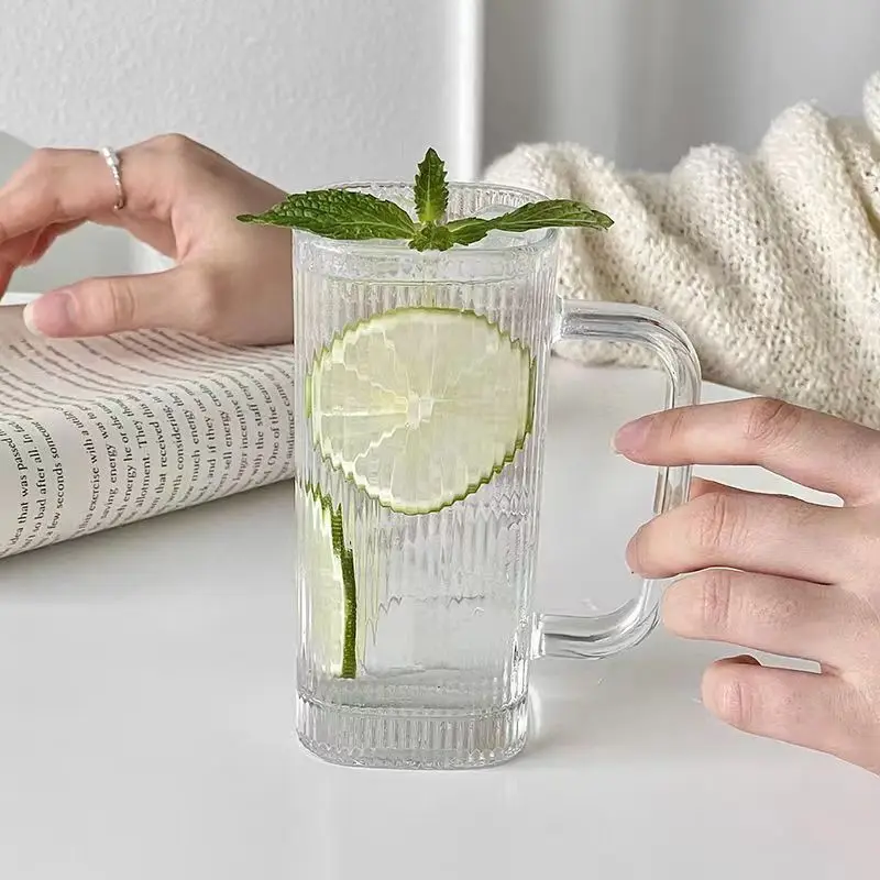 320 ml Drinking Glasses with Handle,Glass Cups for Hot or Cold Drinks like Cappuccino,Cocoa,Coffee Mugs