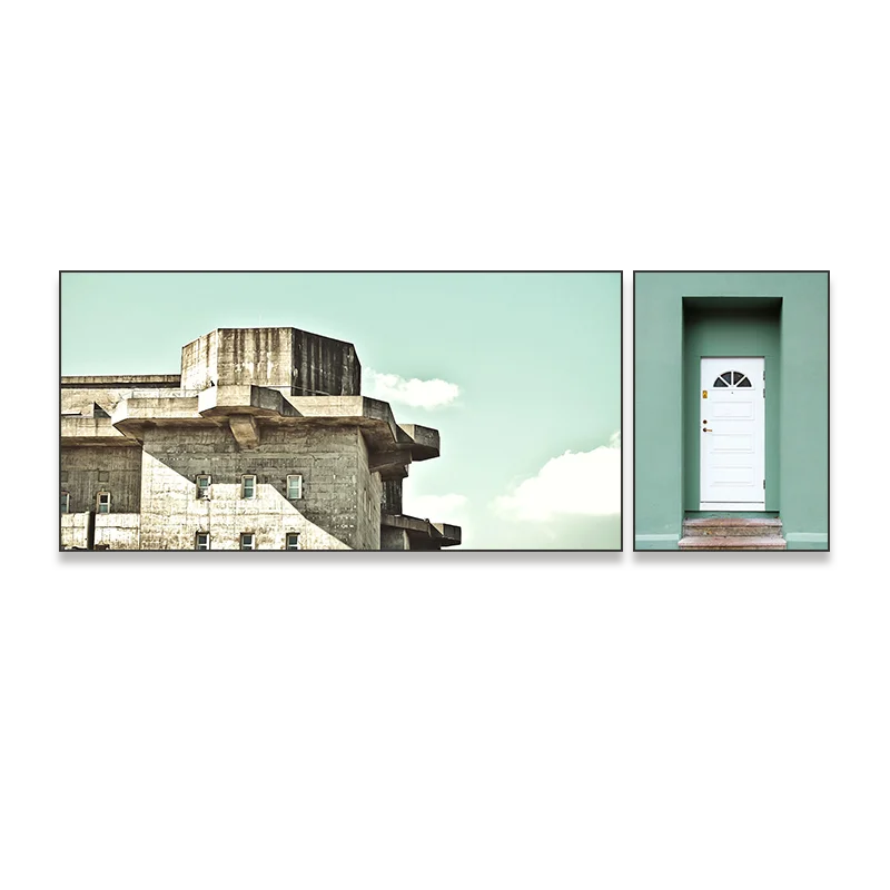 Wholesale city architecture posters art metal aluminum models hanging pictures