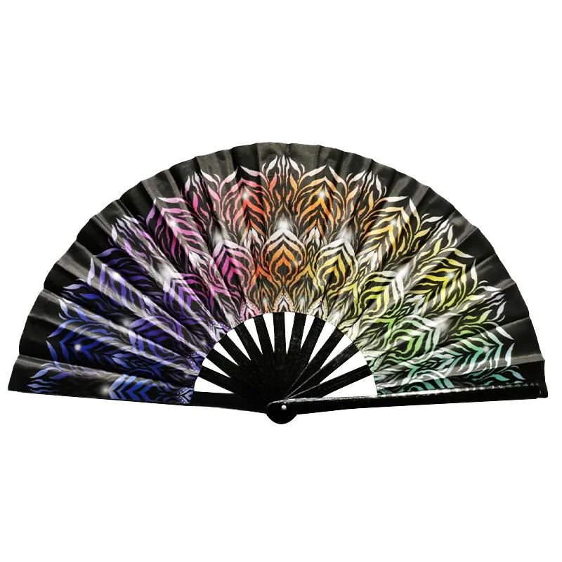 Awesome Wholesale Custom Printed Logo Folding Hand Fan Wedding Bamboo Hand Held Fan