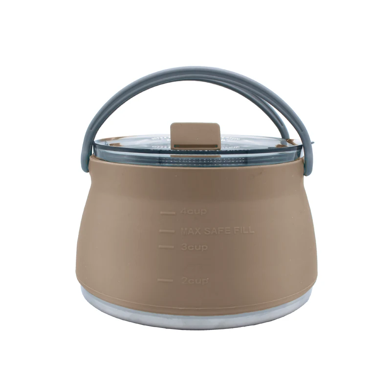 Hot  Mini Multi-purpose Collapsible Outdoor Silicone  Folding Camping Cooking Coffee Pot