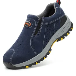 FUNTA Integrated tongue design suede leather safety shoes for workers