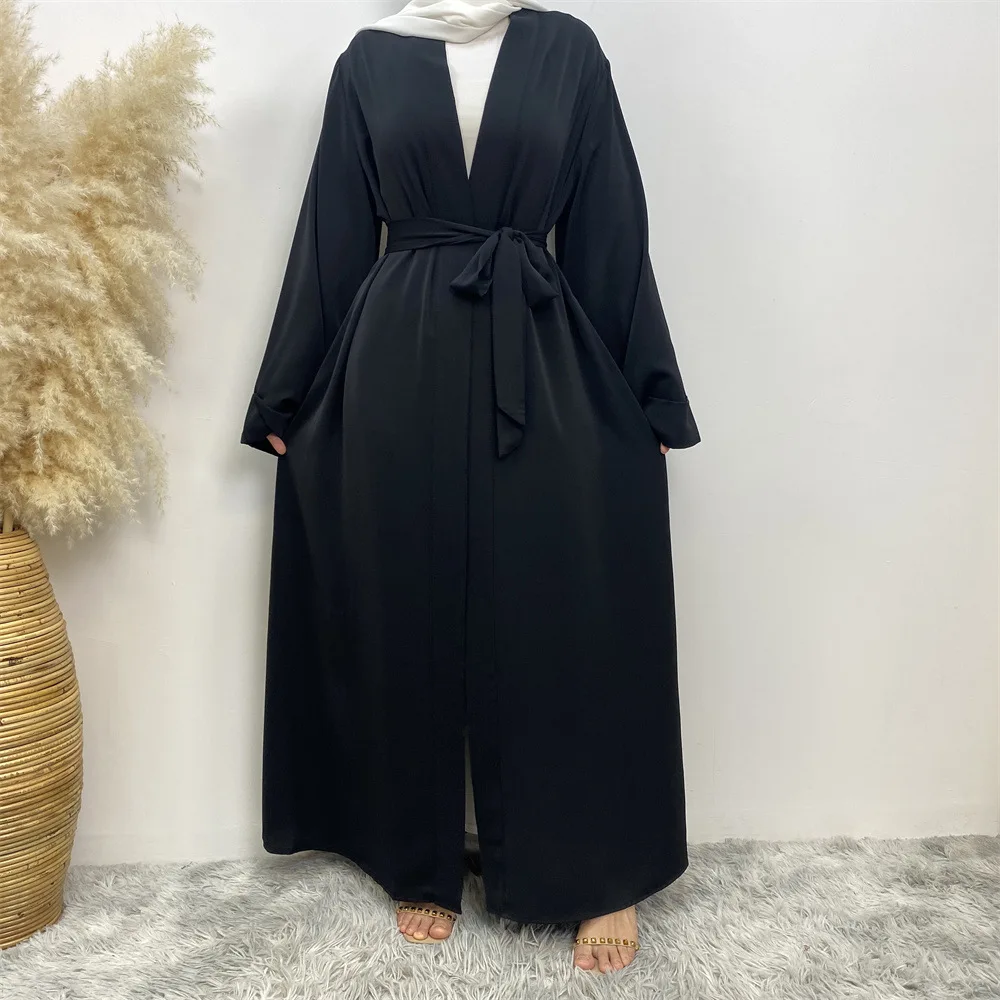 Modest dress Applique Embroidery Long Sleeve Maxi Dress Loose Islamic clothing Dubai Robe Abaya Women Muslim Dress