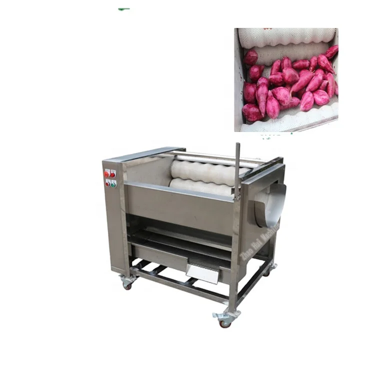 Automatic Industrial  Potato taro tubers carrot fish ginger sweet potato roller  peeler