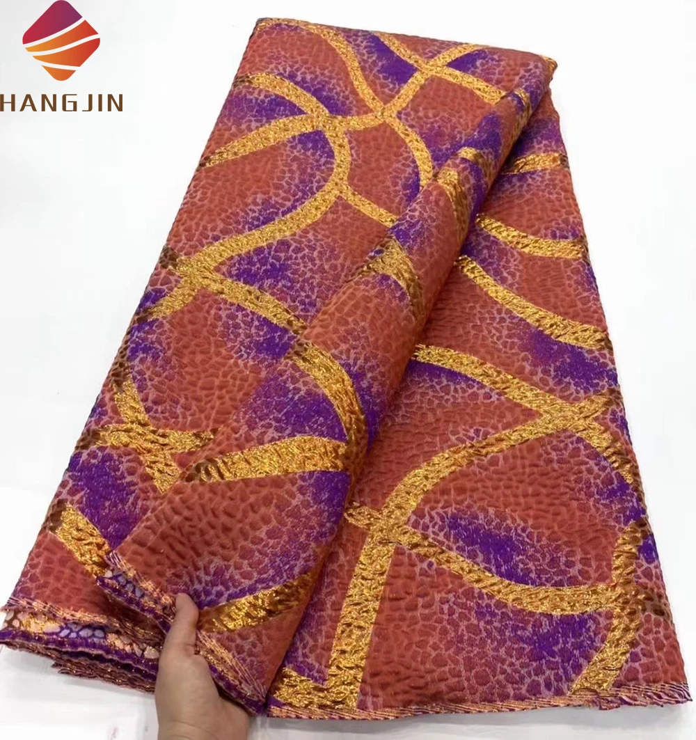 Новейшая африканская парчовая ткань французская металлическая жаккардовая кружевная для женщин вечерние платья Asoebi