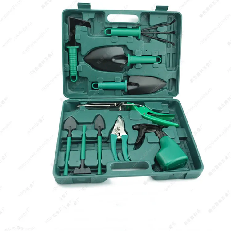 10 pcs Garden pruners rake shovel sprayer spade scissors set garden tools accessories