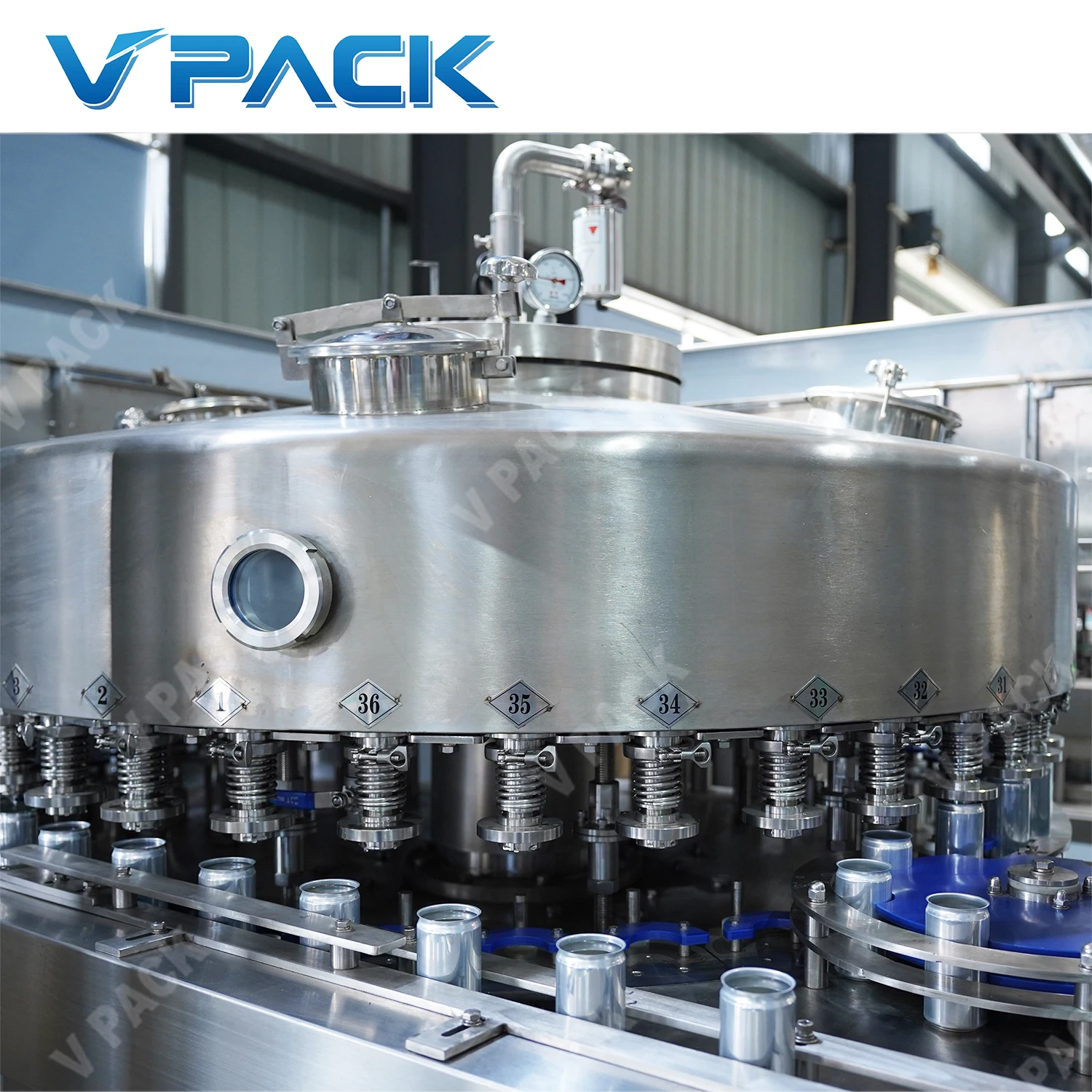 Automatic Beverage carbonated drink aluminum can filling machine / Turnkey project rotary beer canning sealing packing line