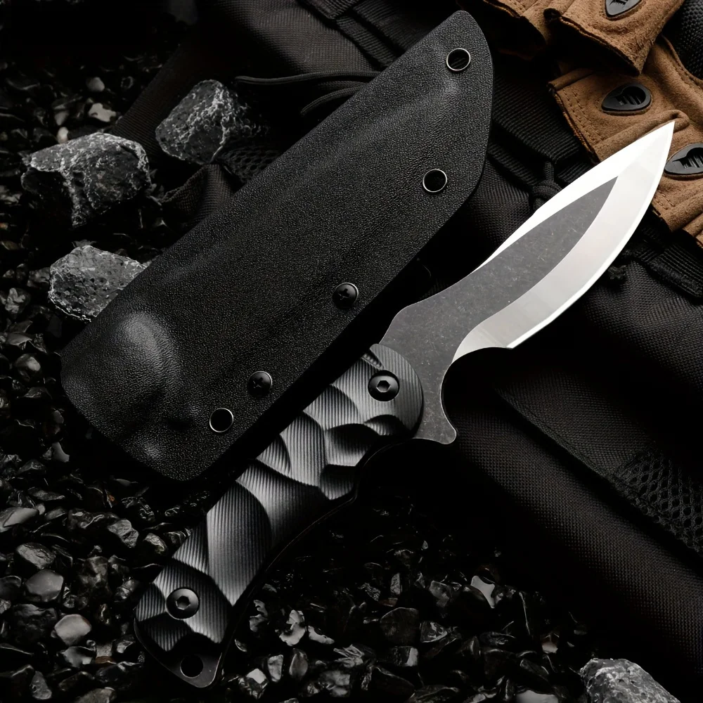 Factory OEM Custom wilderness survival fixed blade knife men outdoor activity tactical knife for camping with K-sheath