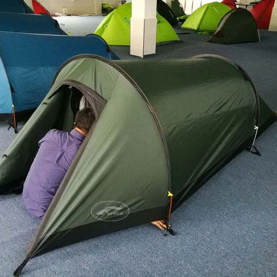 Best Seller Outdoor Waterproof Aluminum Frame Flame Retardant 2 Person Double Wall Classic Tunnel Tent Camping Gear