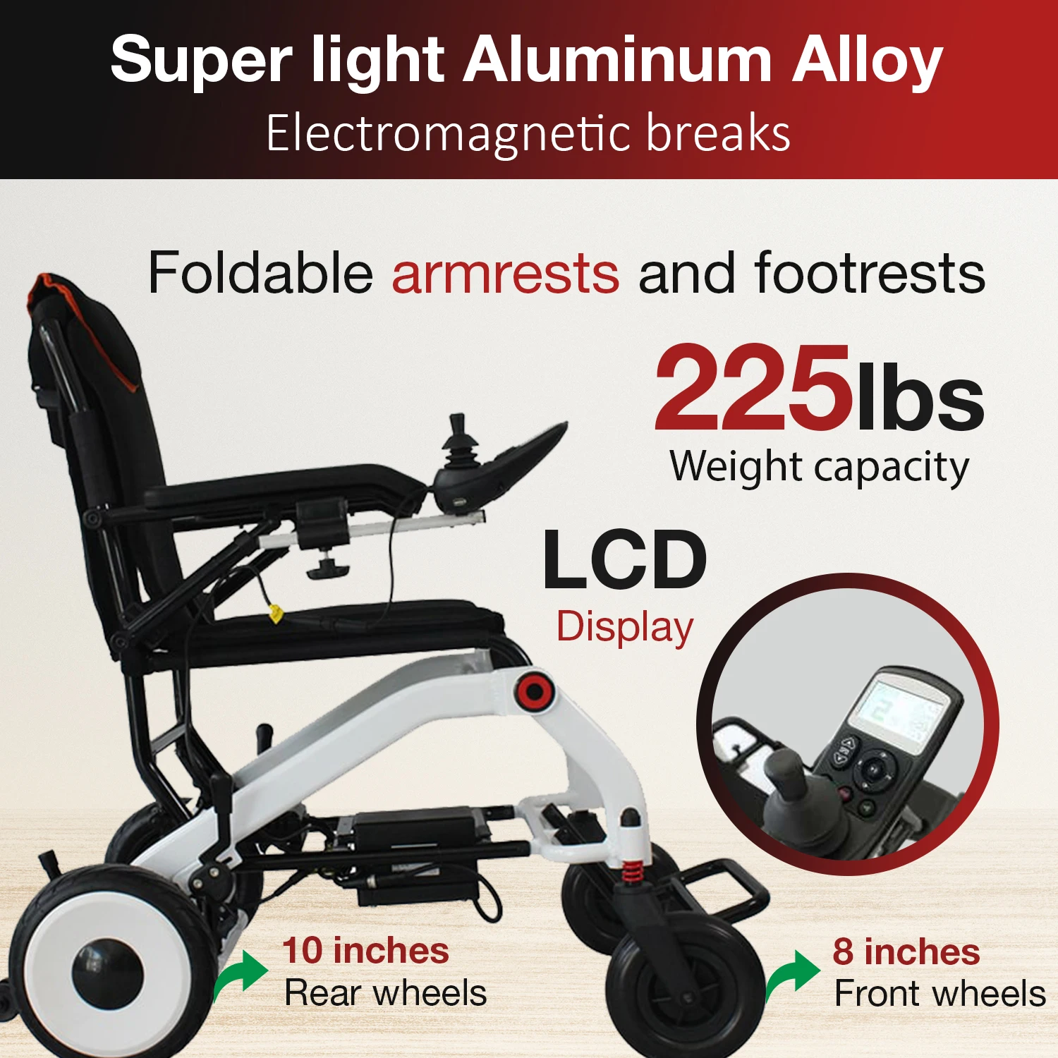 Factory Manufacture Foldable lightweight aluminium alloy wheelchair for handicapped wheelchair