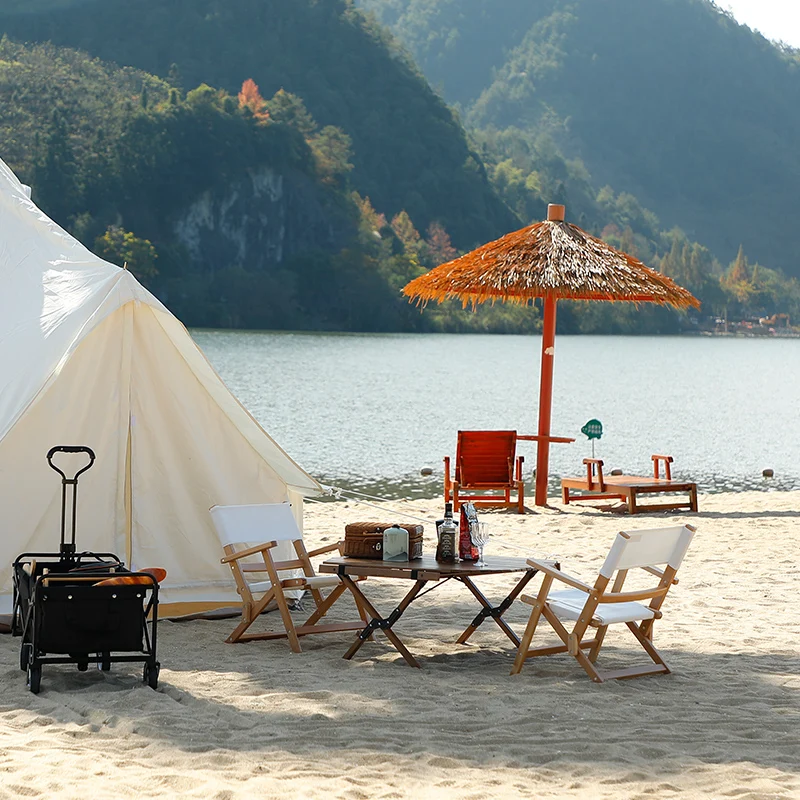 Luyuan Online Store Hot Sale Terrace Anti-rust Mini Camping Equipment Barbecue Picnic Camping Octagonal Egg Roll Table