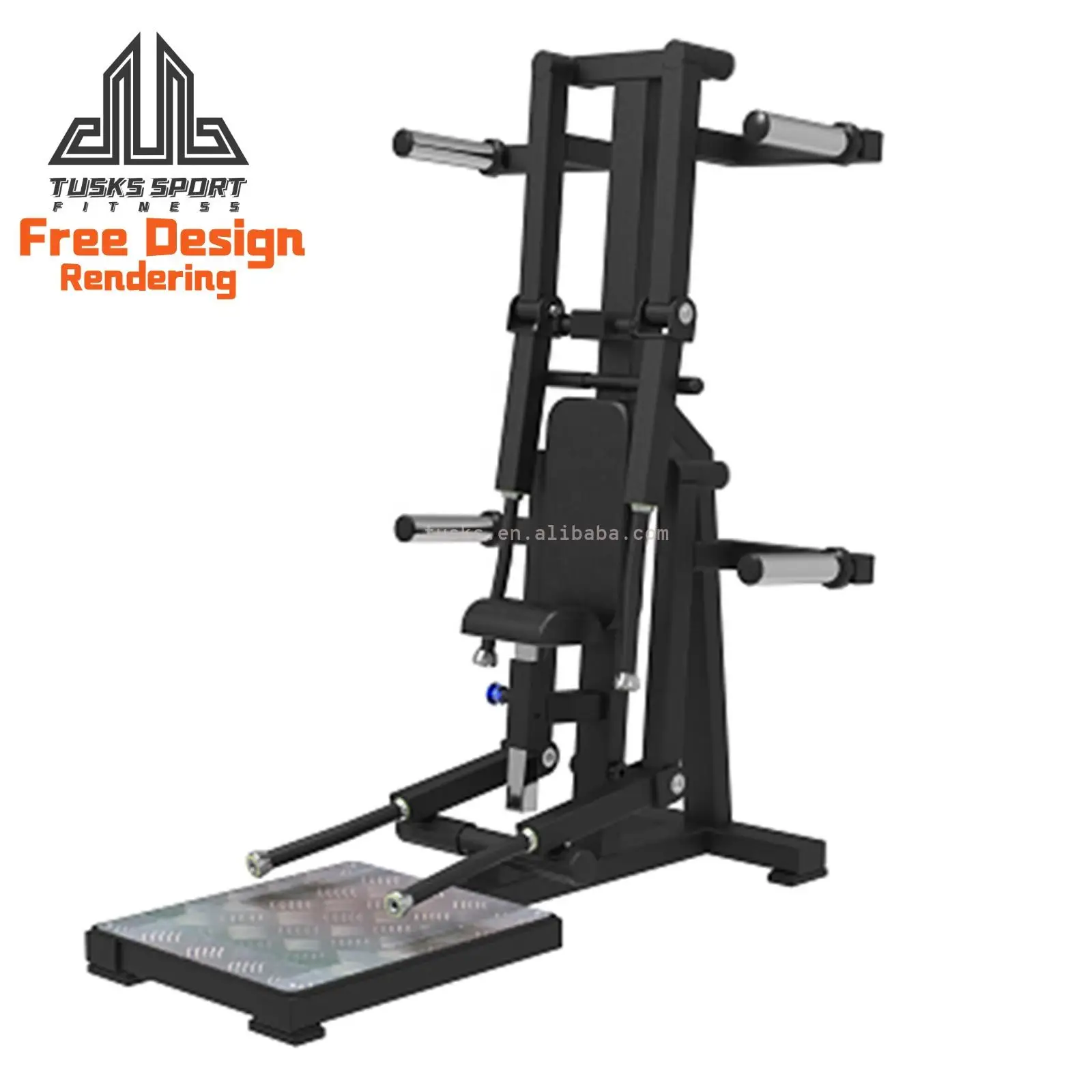 Plate Loaded Gym Equipment Glute Ham Horizontal Exercise Machine with Lateral Shoulder Press
