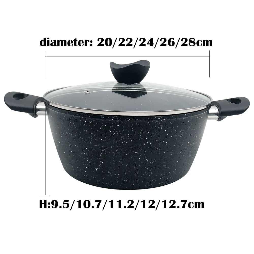 kitchen Aluminium cooking pan and pot set nonstick soup pot set with lid non stick Induction cookware set